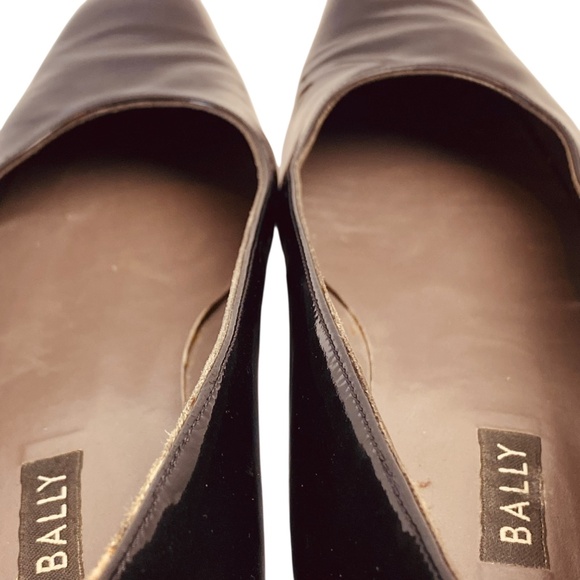 BALLY Vintage Women’s Patent Leather Uberta-05 Heels Square Toe In Black Size 8 - Picture 4 of 12